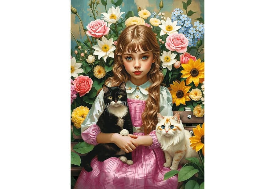 The Girl with the Cats