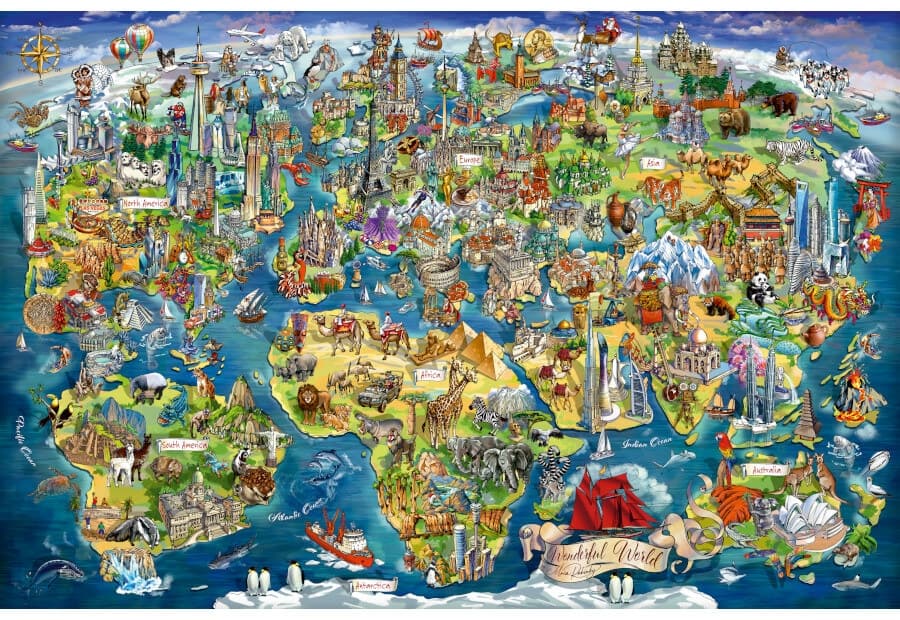 Illustrated World Map