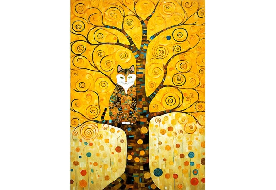 Gustav Klimt's Cat in the Tree of Life
