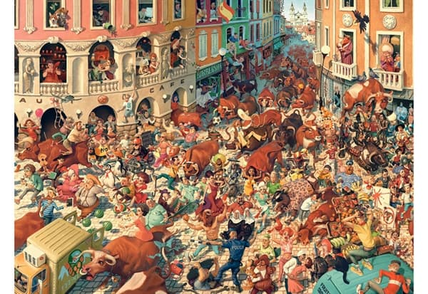 Bull Run in Pampeluna (Art Collection)