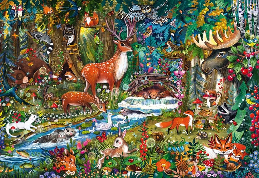 Animals in the Forests of Europe
