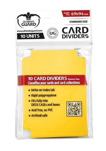 Ultimate Guard Card Dividers (Opdelere) Standard Size Yellow (Gul) (10)