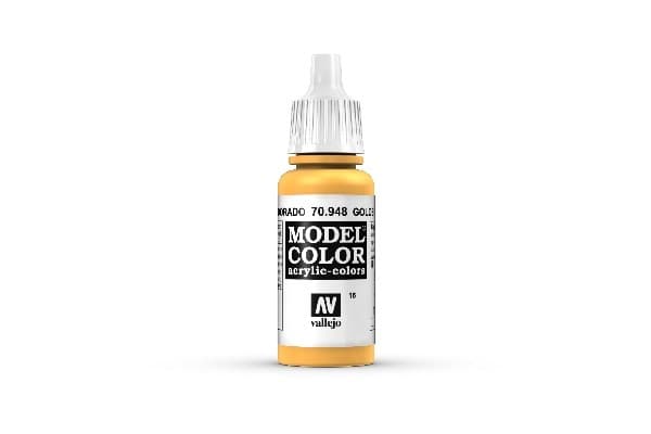 Vallejo Maling - Model Color: Golden Yellow - 17ml
