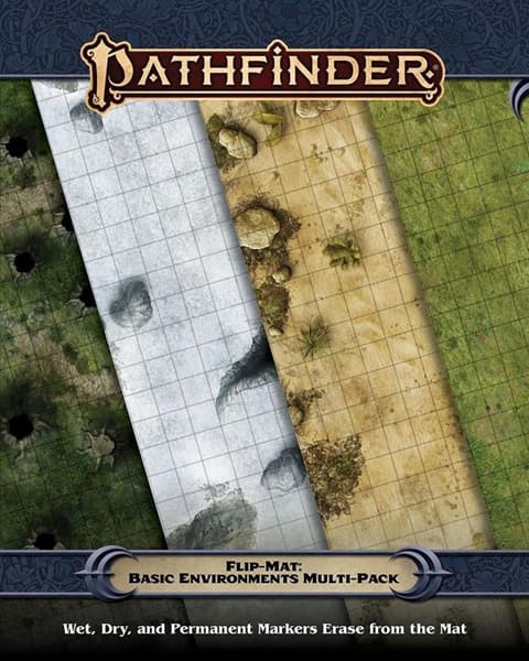 GameMastery Flip-Mat: Basic Environments Multi-Pack - Tabletop MÃ¥tte - D&D & Pathfinder #PZO11015FM