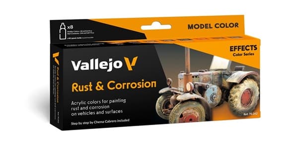 Vallejo Maling - Game Color: Rust & Corrossion Color Set 8 Colors - 18ml