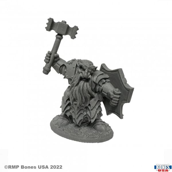Reaper Bones USA Reaper Legends: Dark Dwarf Striker - Plastic Miniature