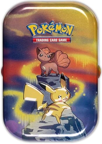 Pokemon Tin Kasse -  Kanto Power Mini Tin: Pikachu & Vulpix (2 Boosters, Billedkort & MÃ¸nt)