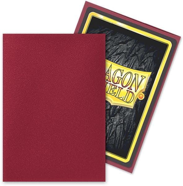 Dragon Shield Small/Japanese Size Deck Protectors - Matte: Blood Red (RÃ¸d) - 60 lommer - Dragonshield (Yugioh) - Sleeves #AT-11150