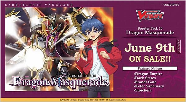 Cardfight!! Vanguard CCG D will+Dress Set 10: Dragon Masquerade Booster Box (Display) 16 Pakker - Engelsk