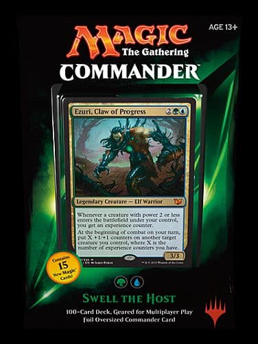 Magic Commander 2015 [EDH] Multiplayer Deck - GrÃ¸n-BlÃ¥: Swell the Host - 100 kort - 15 Nye Kort