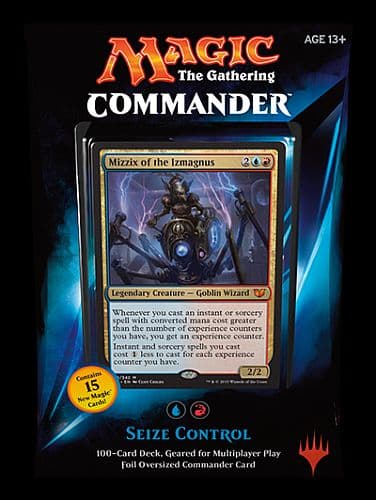 Magic Commander 2015 [EDH] Multiplayer Deck - BlÃ¥-RÃ¸d: Seize Control - 100 kort - 15 Nye Kort