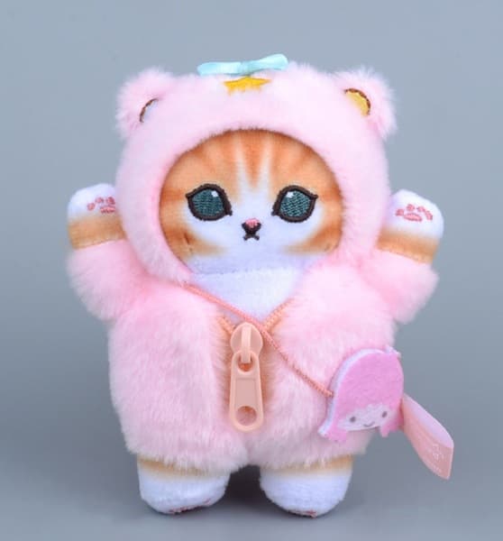 Cat - Pink - Plush Keychain / NÃ¸glering 12cm