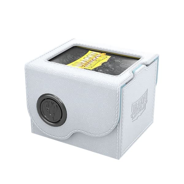 Dragon Shield: Dragon Lock System - Dragon Box 100+ -  White & Aqua - Plads til 100+ kort i lommer - Dragonshield #AT-40821