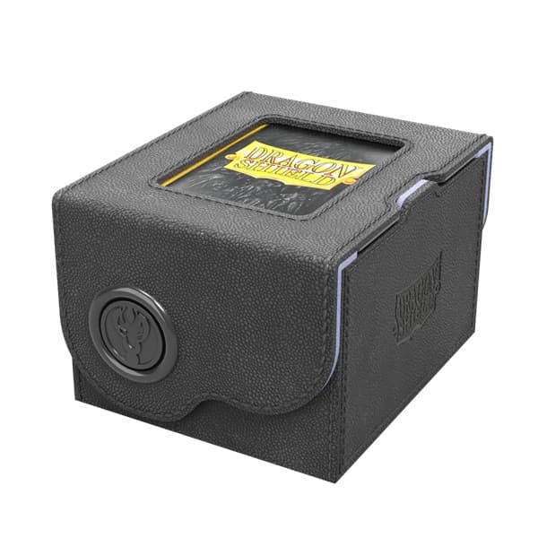 Dragon Shield: Dragon Lock System - Dragon Box 150+ - Black & Lilac - Plads til 150+ kort i lommer - Dragonshield #AT-40826