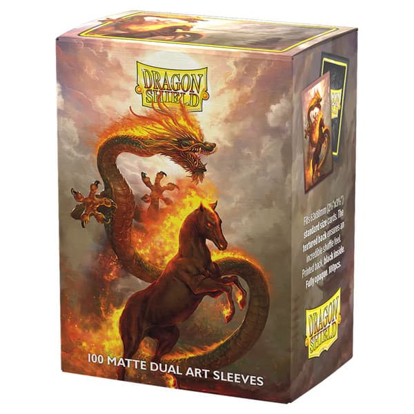 Dragon Shield Deck Protectors - Matte Dual Art Sleeves: Fire Horse 2026 - 100 lommer - Dragonshield - Sleeves #AT-12115