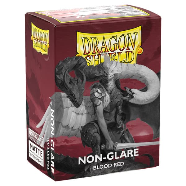 Dragon Shield Deck Protectors - Matte Non-Glare: Blood Red - 100 lommer - Dragonshield - Sleeves #AT-11824