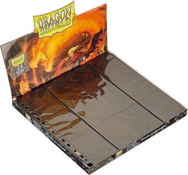 Dragon Shield 24-Pocket Pages (Mappelommer/11 Huller) Side-Loading Black (Sort) (50)