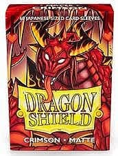 Dragon Shield Small/Japanese Size Deck Protectors - Matte: Crimson - 60 lommer - Dragonshield (Yugioh) - Sleeves #AT-11121