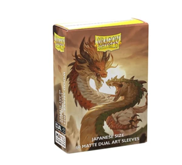 Dragon Shield Small/Japanese Size Deck Protectors - Matte Dual Art: Wood Snake 2025 - 60 lommer - Dragonshield - Sleeves #AT-12616