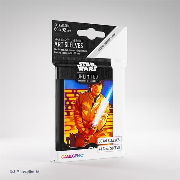 Gamegenic - Star Wars: Unlimited Art Sleeves - Luke Skywalker (60+1 Kortlommer)