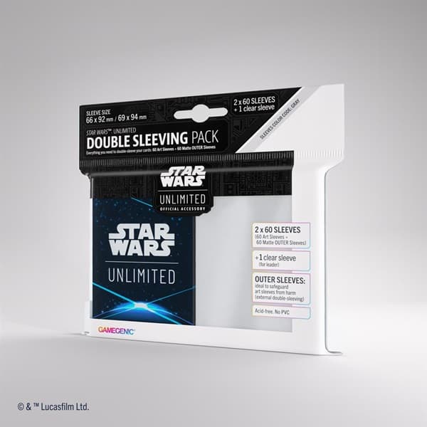 Gamegenic - Star Wars: Unlimited Art Sleeves Double Sleeving Pack - Space Blue (2x60 Kortlommer)
