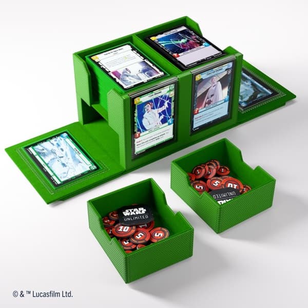 Gamegenic - Deck Box: Star Wars: Unlimited Double Deck Pod - Green (GrÃ¸n)