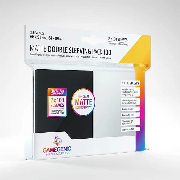 Gamegenic - Matte Sleeves: Double Sleeving Pack (2x100 Kortlommer)