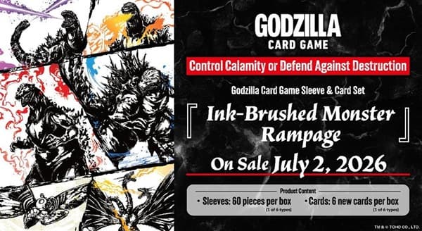 Godzilla Card Game - Ink-Brushed Monster Rampage - 60 lommer - Sleeve & Card Set (Sleeves & Promokort)