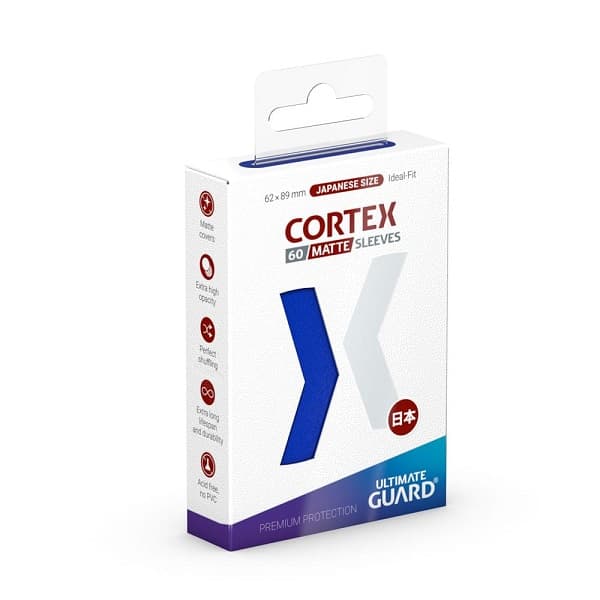 Ultimate Guard - Cortex Sleeves (Kortlommer) - Japanese Size Matte Blue (BlÃ¥) (60 Sleeves)