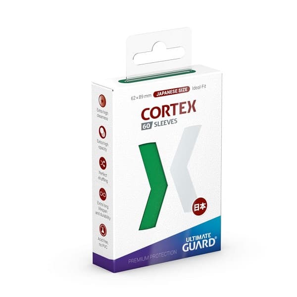 Ultimate Guard - Cortex Sleeves (Kortlommer) - Japanese Size Green (GrÃ¸n) (60 Sleeves)