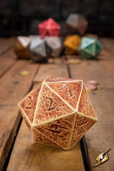 Dice - 20 sidede (D20) Terninger - Bone - Epic Armoury - 8.5cm