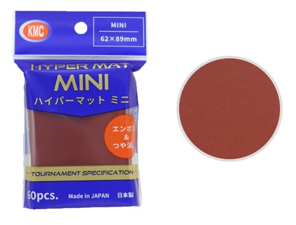 60 lommer! KMC - Hyper Mat Mini Red - Sleeves (62x89mm)