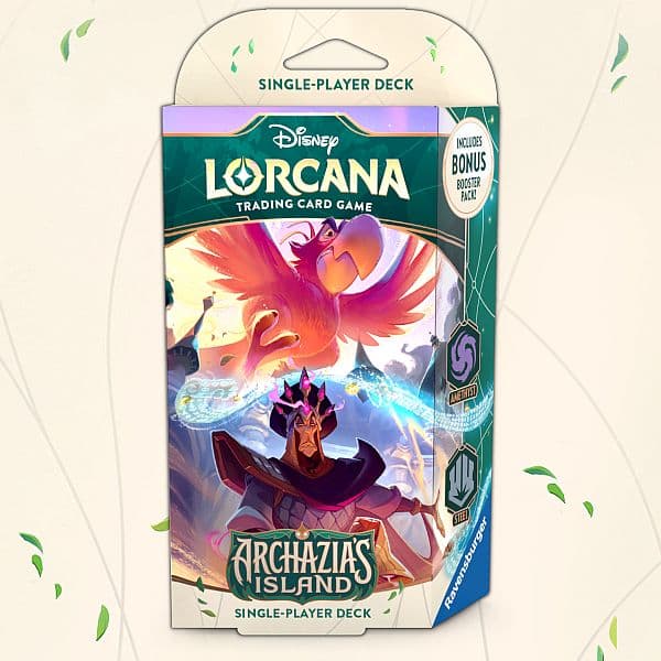 Disney Lorcana TCG: Set 7 - Archazia's Island - Single-Player Starter Deck: Amethyst/Steel (Iago & Jafar)