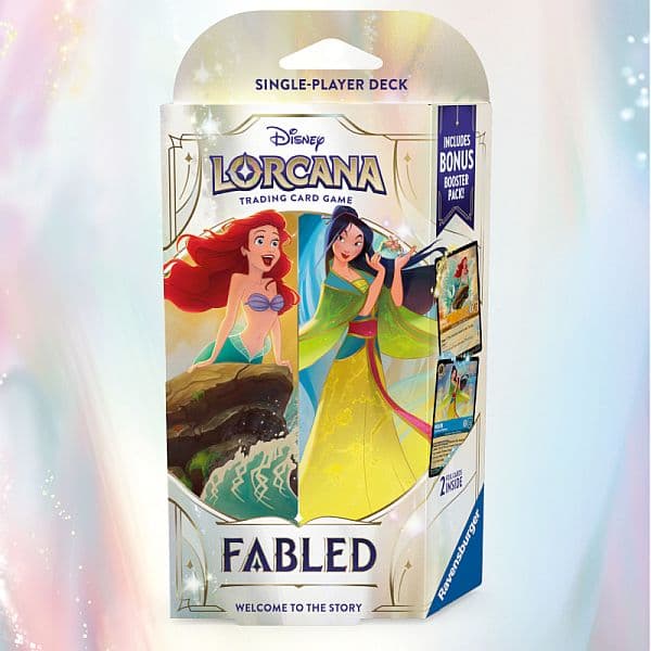 Disney Lorcana TCG: Set 9 - Fabled - Single-Player Starter Deck: Amber/Sapphire (Ariel & Mulan)