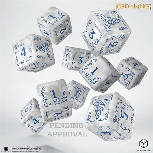 Dice - TerningesÃ¦t - 10 Terninger - 6 sidet (D6) - The Lord of the Rings: Rivendell - Stone