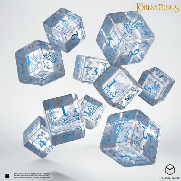 Dice - TerningesÃ¦t - 10 Terninger - 6 sidet (D6) - The Lord of the Rings: Rivendell - Water
