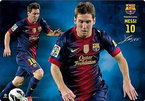 ! Super Udsalg Desk Mat/HÃ¥rd BordmÃ¥tte/BordskÃ¥ner - Lionel Messi - 34,5x49,5 cm