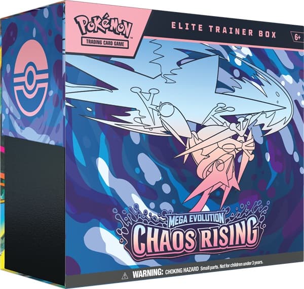 Pokemon Mega Evolution: Chaos Rising - Elite Trainer Box (Mega Greninja/Fennekin) - Boks med 9 Boosters, Promokort & TilbehÃ¸r
