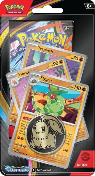 Pokemon Blister Pack - 1-Pack Premium Checklane Blister: 1 Mega Evolution: Chaos Rising Booster Pakke + Flygon Line Promos & MÃ¸nt