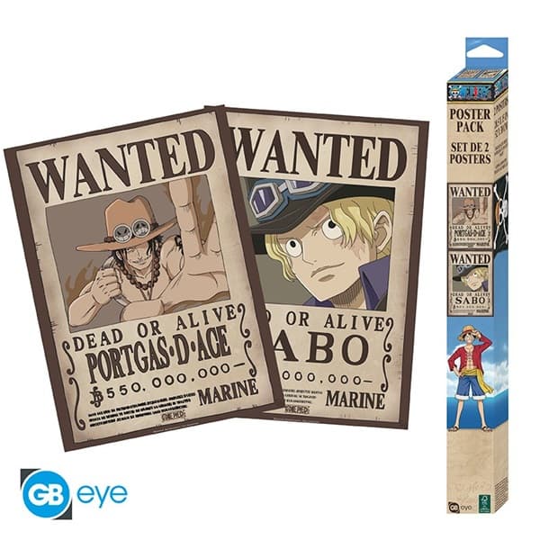 One Piece - Wanted Sabo & Ace - Chibi Posters Set