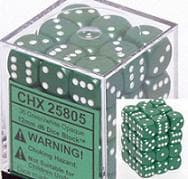 Dice - TerningesÃ¦t - 36 stk. 6 sidet (D6) - Opaque - Green / White