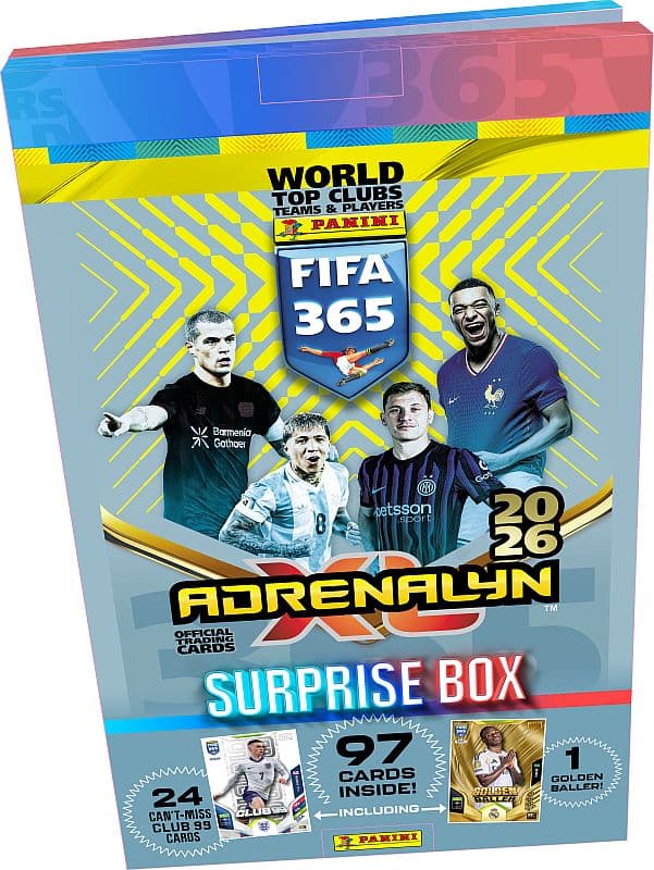 Panini Adrenalyn XL: FIFA 365 2026 - Surprise Box - Pakkekalender med 24 lÃ¥ger