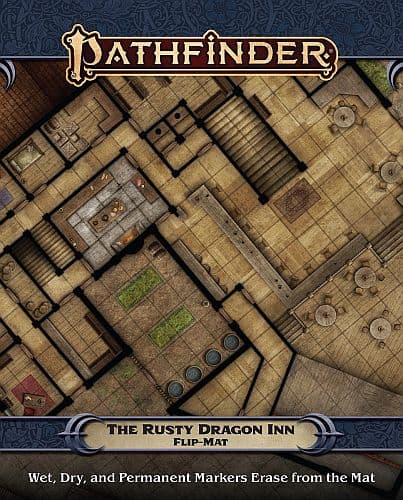 GameMastery Flip-Mat: The Rusty Dragon Inn - Tabletop MÃ¥tte - D&D & Pathfinder #PZO30103