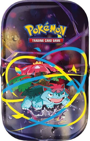 Pokemon Tin Kasse - 2025 Fall Mega Heroes Mini Tin: Mega Venusaur (2 Boosters & KlistermÃ¦rker)