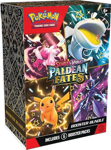 Pokemon Booster Pakke - SV04.5 - Scarlet & Violet: Paldean Fates Booster Pack Bundle (Box med 6 Boosters)