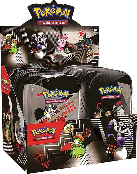 Pokemon SV10.5 Black Bolt & White Flare: Mini Tins Display
