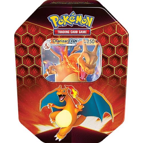 Pokemon Tin Kasse - 2019 Fall Wave 2 Charizard GX - Hidden Fates Collector's Tin Box