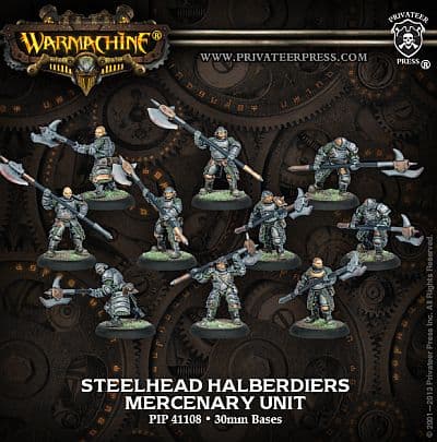 Mercenary: Steelhead Halberdiers - Unit (1 Leader & 9 Grunts) - PIP-41108