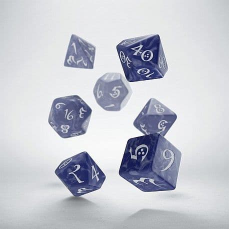Dice - TerningesÃ¦t - 7 terninger - Classic RPG Cobalt with White