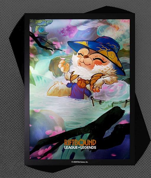 100 Lommer! Riftbound: League of Legends TCG: Set 02: Spiritforged #1: Spirit Blossom Teemo - Deck Protector Art Sleeves